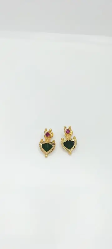 Elite New Palak Kerala Model  Gold Plated Earrings Daily Wear for Womens and Girls, Kids