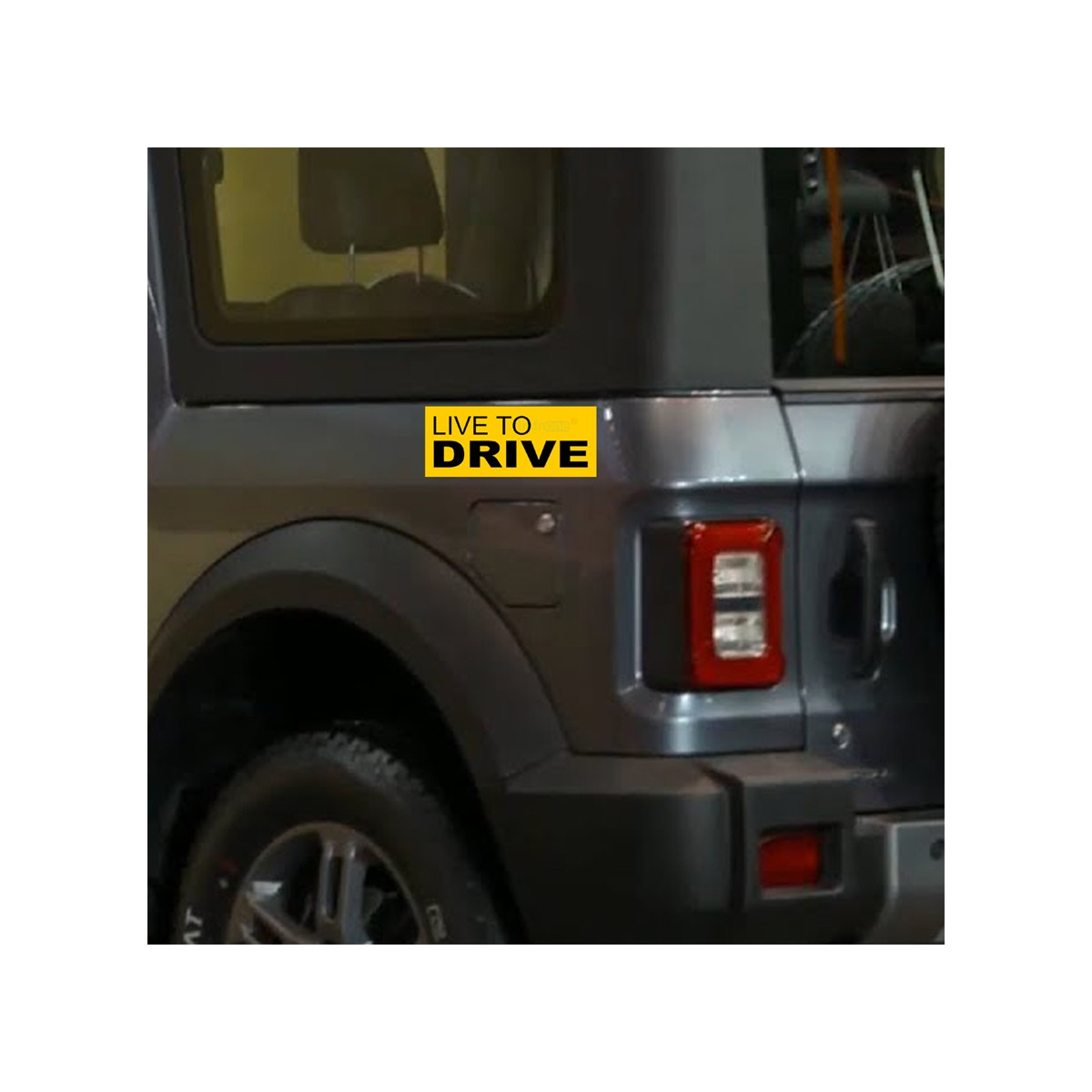 indnone® New Live to Drive Logo Sticker for Car Sticker Stylish Vinyl Decal Sticker | Standard Size Windows Side Hood Bumper