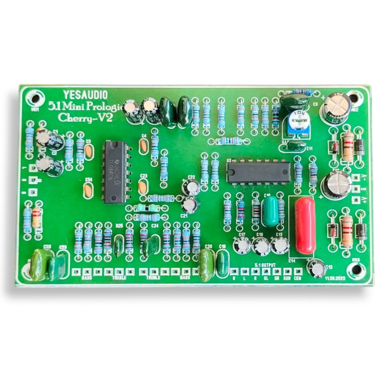 Prologic Board Mini 5.1 Channel, All Parts Original, 24Vto35V DC (Use in USB or Bluetooth All Stereo Audios Output Get in 5.1 Super Surround Sound)