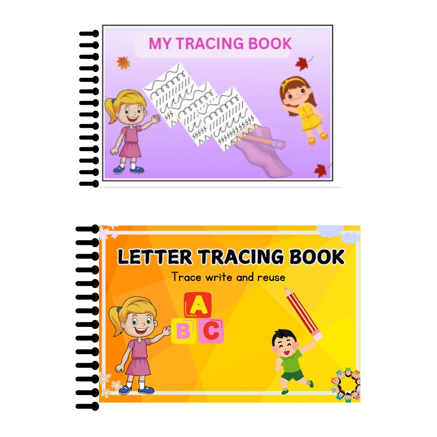 PATTERN AND ALPHABET TRACING BOOKS