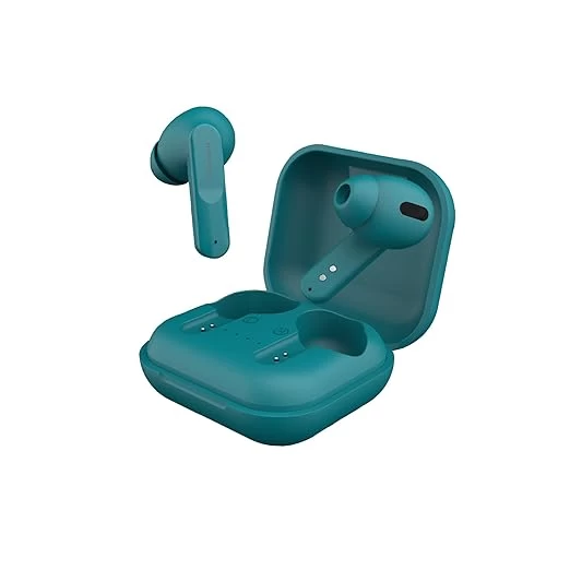 HAPIPOLA TWS Killer Bluetooth v5.0 Light Weight | 100 Hours Stand-by 23 Hours Playback | Touch Control Type C Interface (Teal)