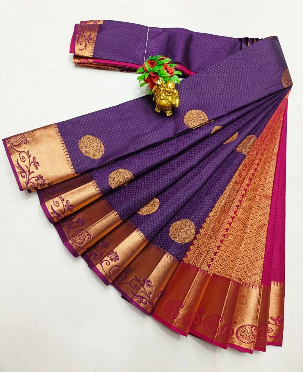 Kanchipuram semi Soft silk model sarees.