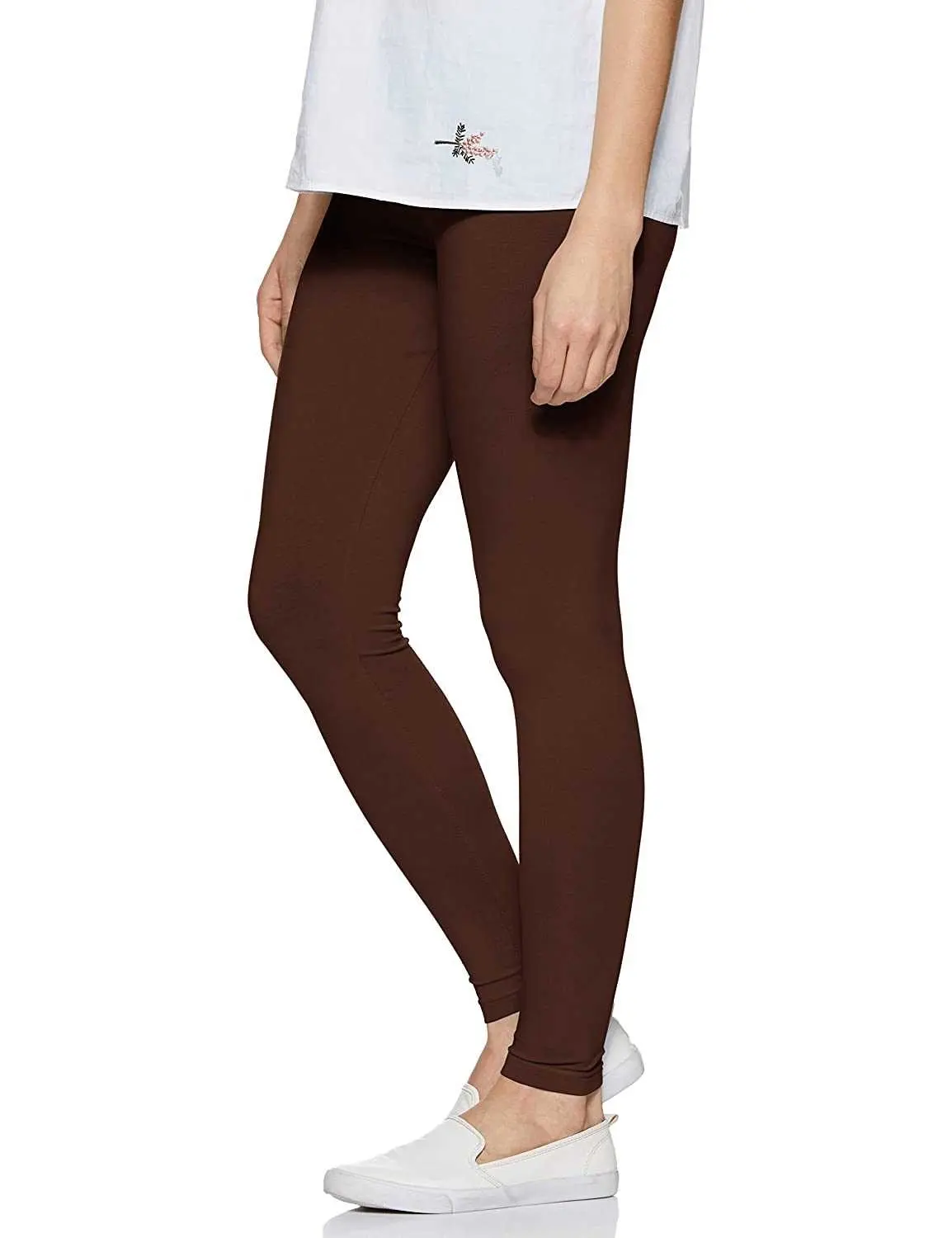 Women's Leggings & Churidhar Topz's Leggings | REGULAR Cotton Leggings (Brown))