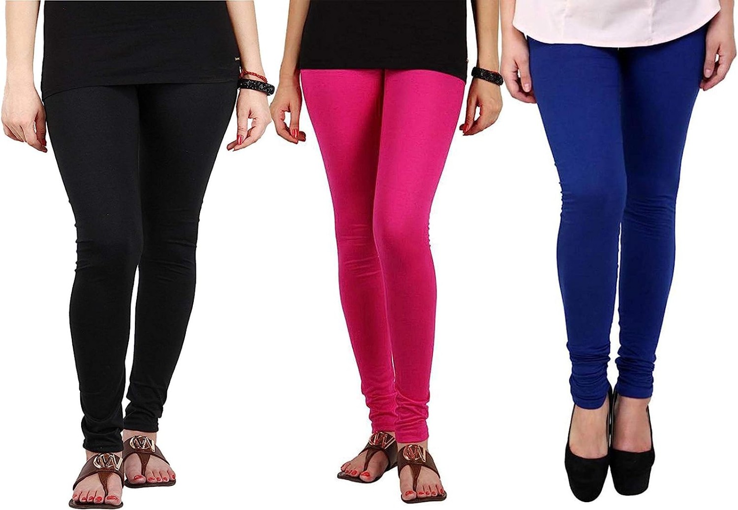 Women Leggings Multi Color Combo Pack 3 | REGULAR Cotton Leggings