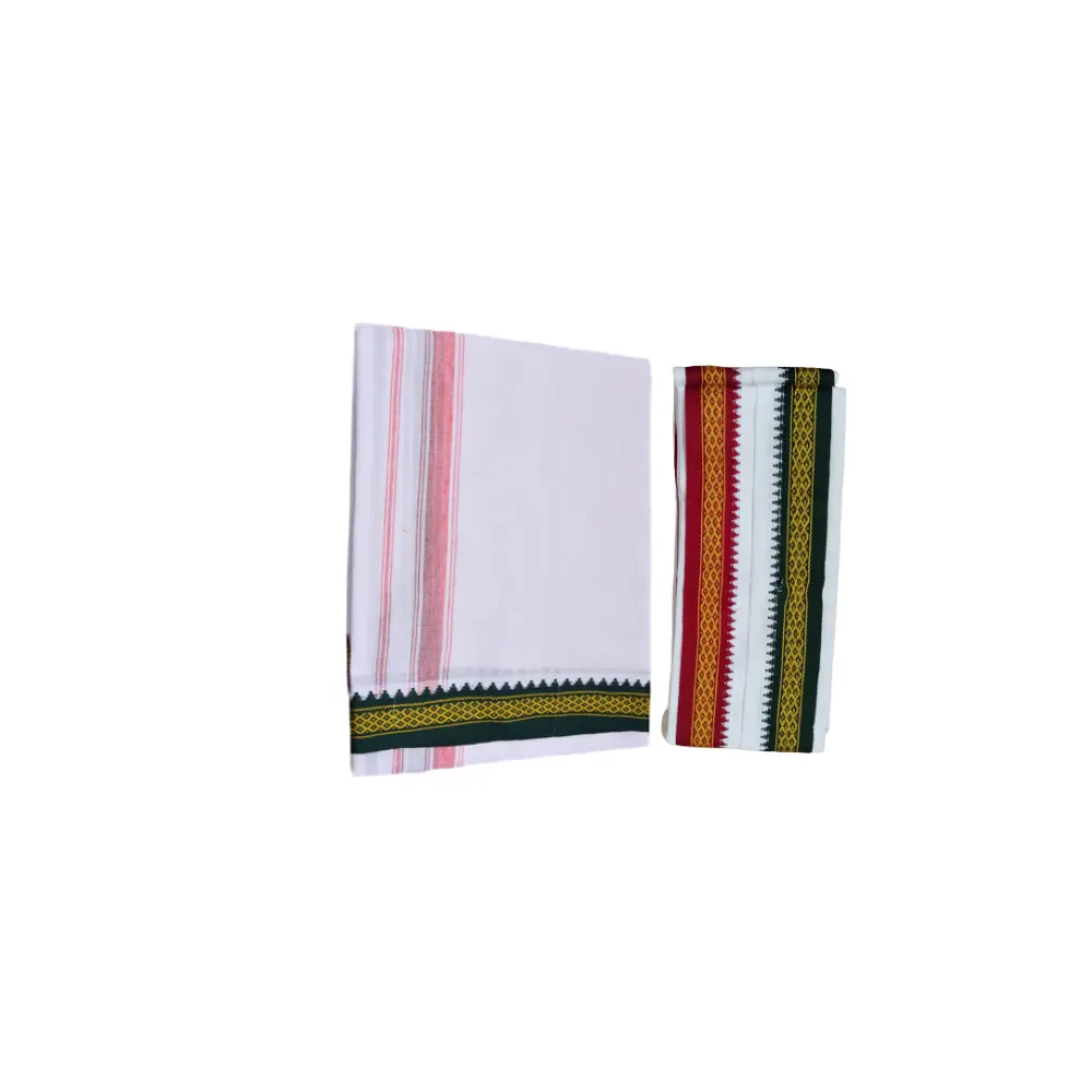 Men's Kaavi Temple Wear Dhotis Cotton/With towel/Free Size