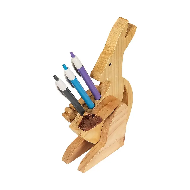 Wooden Pen Stand -Wooden Rabbit Pen Pencil Stand  –Wooden Pen Pencil Storage HolderWooden Pen Pencil Desk Organizer For Kids- Wooden Classic Pen, Pencil, Crayon Holder- Classic  Style Wooden Pen Stan