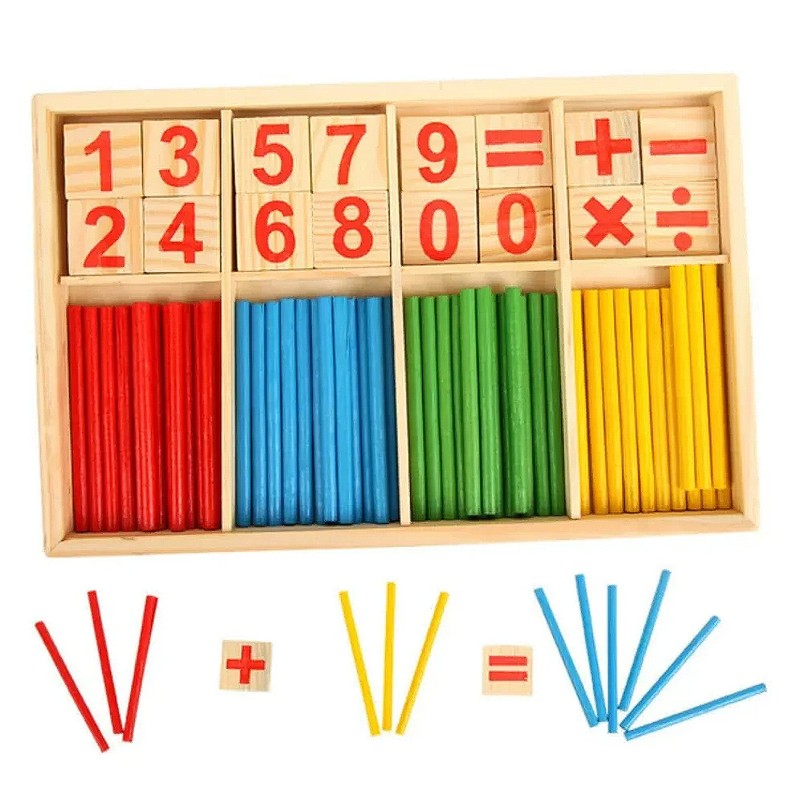 Math Sticks - These sticks are used for basic mathematical calculations. Kids learn counting , adding , subtracting with sticks