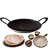 simsnura Iron AppaChatti|Appam pan|Appam Patra|Kallu| Appam Maker| Appam Patra| Appam Pot Maker| Granite Kadai Black| (9 inch Dia)