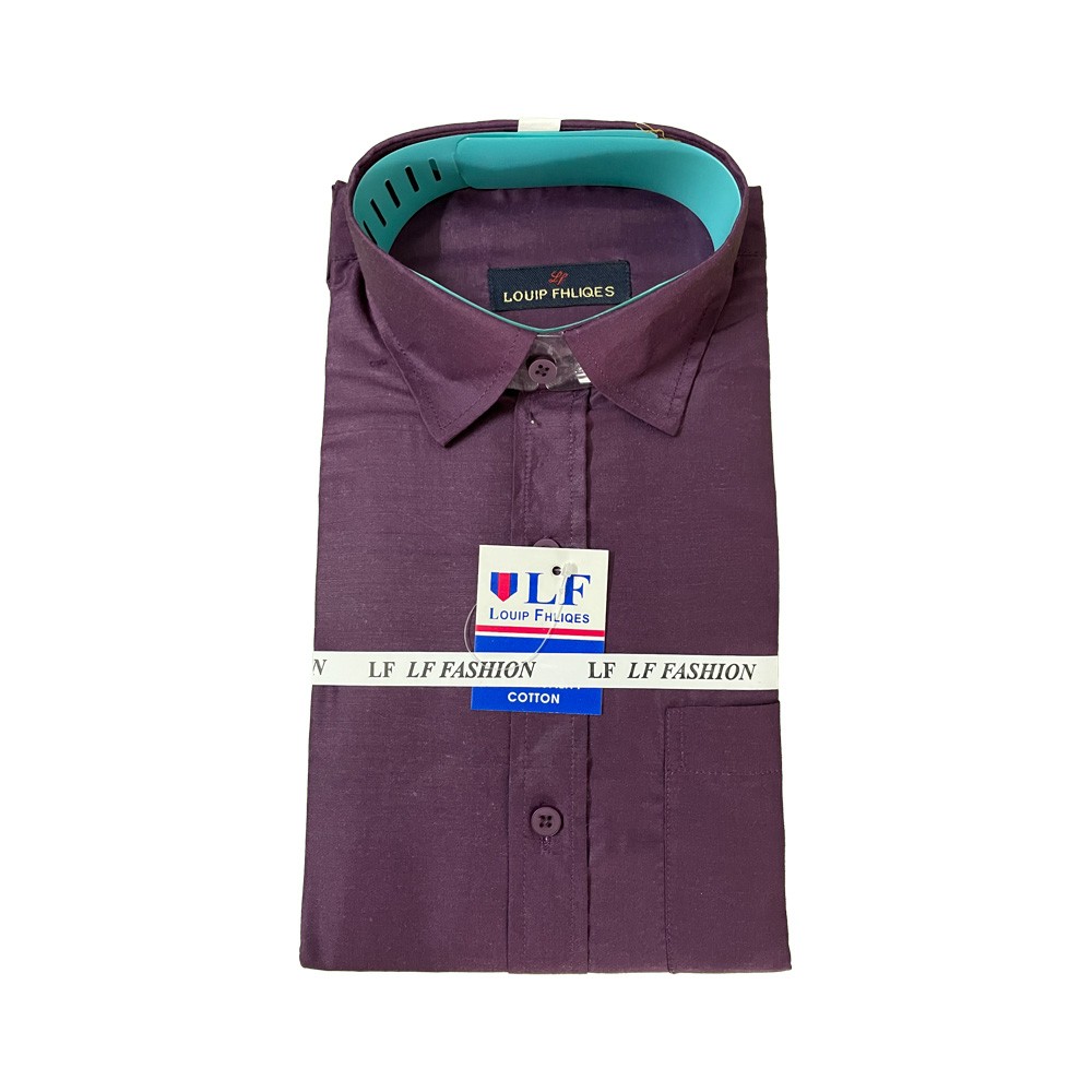 Matchy Regular Fit, Full-Sleeve Semi Cotton Plain Formal Shirt for Men (Maroon)