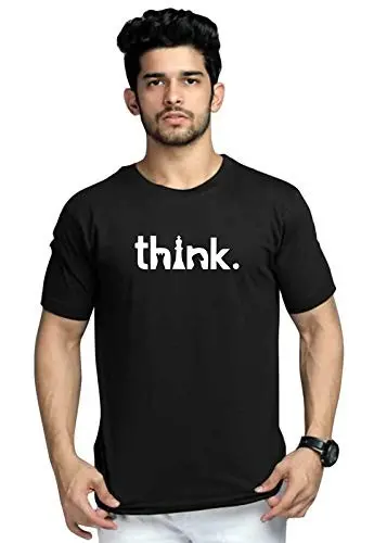 Philodox by attire Chess Think 100% Organic Cotton T Shirt for Men- Bio Washed 180 GSM Round Neck