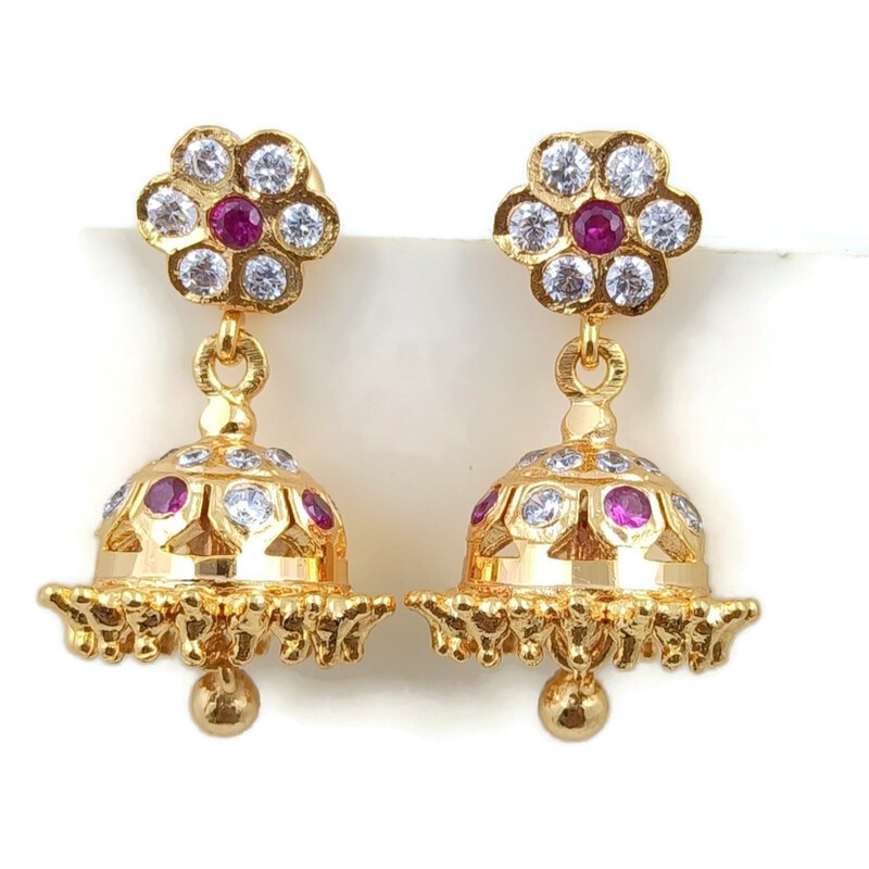Impon jimiki five metal (panchaloha) jhumkha earring