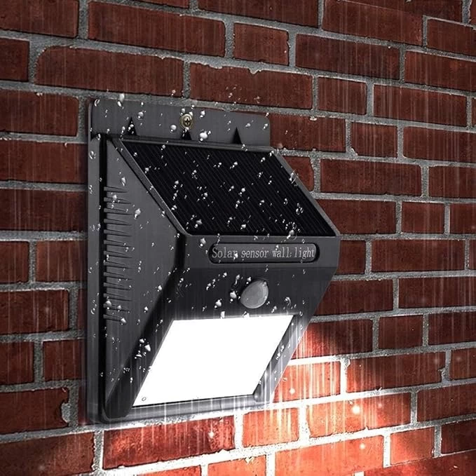 Solar Security LED Night Light for Home Outdoor/Garden Wall (Black) (30-LED Lights)