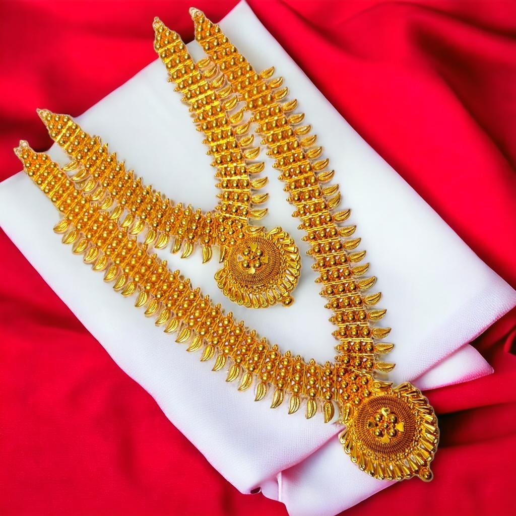 Traditional Short &Long Kerala Haram Necklace Set for Women &Girls