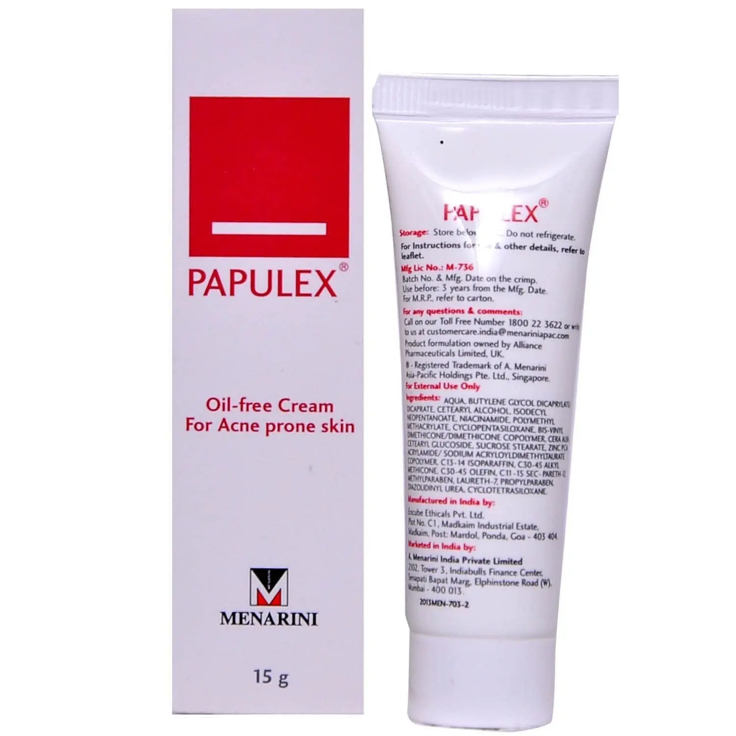 Papulex - Tube of 15g Cream