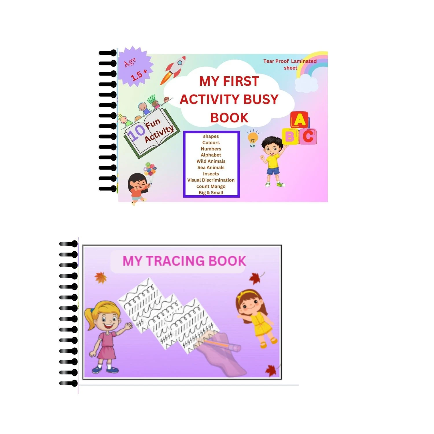 ENGLISH AND PATTERN BUSY BOOKS