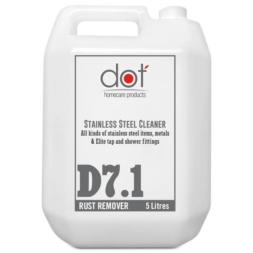 DOT Stainless Steel Cleaner, Shiner 5 Litres | Remove Hard water marks, salt stains, Rust Remover