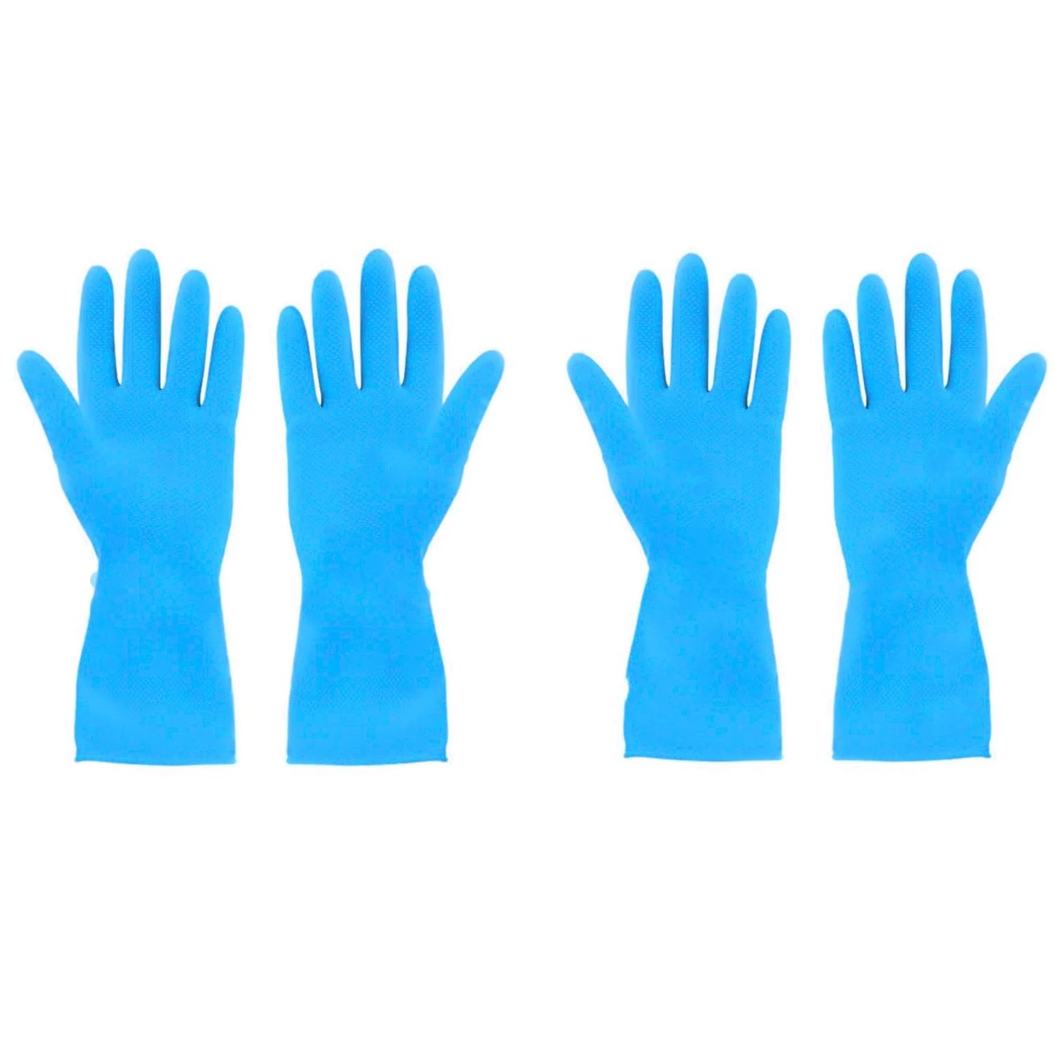 2 Pair Large Blue Gloves: Versatile for Kitchen, Garden, & Cleaning