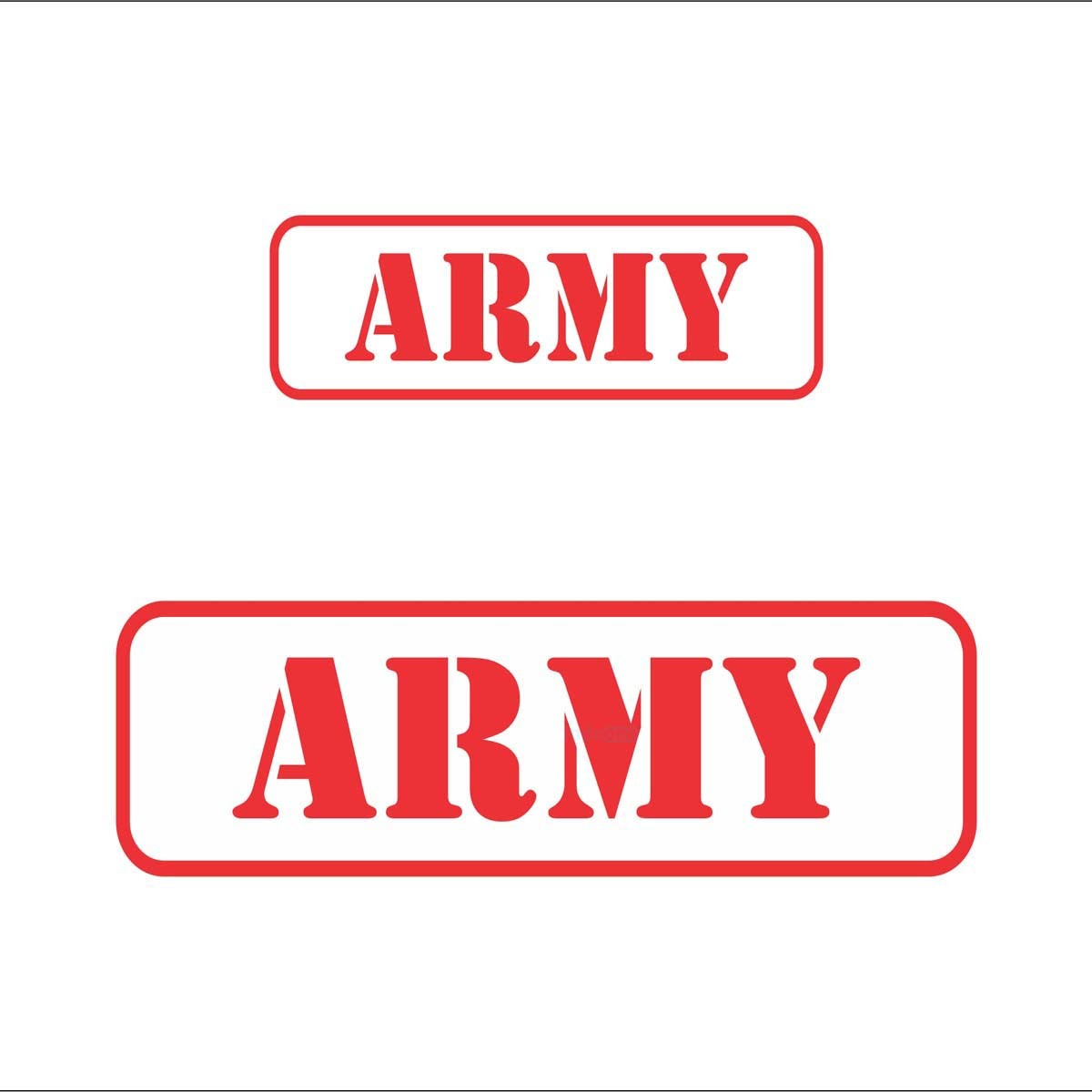 indnone® Ind Army Sticker for car Decal | Windows Hood Sides Sticker-2 Stickers Include | Black Color Standard Size for Bike & Car