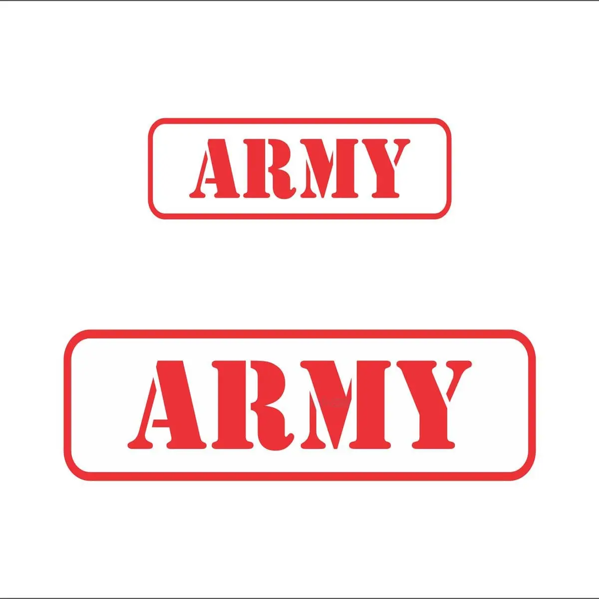 indnone® Ind Army Sticker for car Decal | Windows Hood Sides Sticker-2 Stickers Include | Red Color Standard Size for Bike & Car