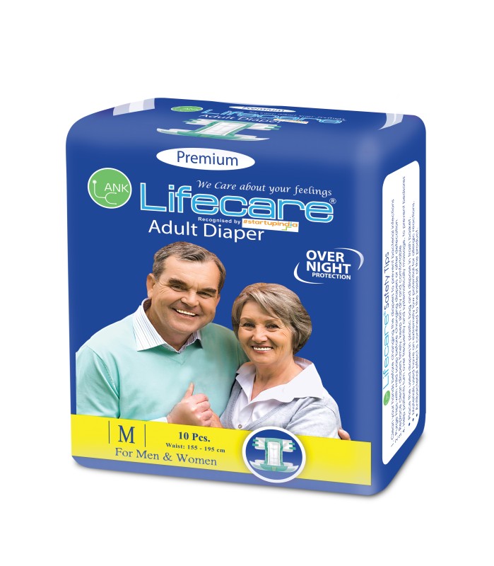 ANK Lifecare Adult Diaper - Medium | Extra Absorbent Adult Diapers with Leak Guards
