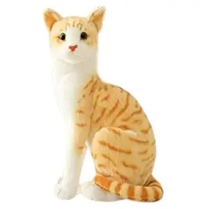 Real life Standing Cat Soft Toy for All Kids - 40 cm  (Orange)