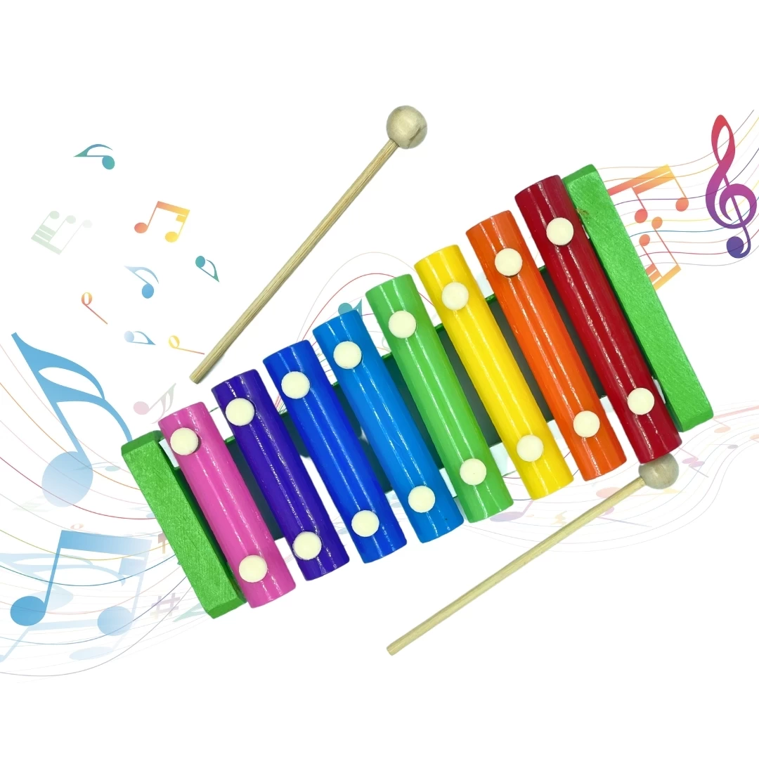 Wooden Xylophone Toy for Kids - 8-Note Musical Instrument,  Educational and Fun