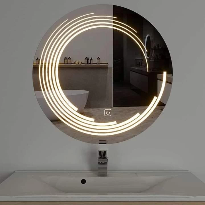 Modern Led Wall Mirror: Touch Sensor & Adjustable Lighting|home Mirror | Modern Glass Decorative Led Mirror | Touch Sensor | Bathroom Mirror With Led Lights