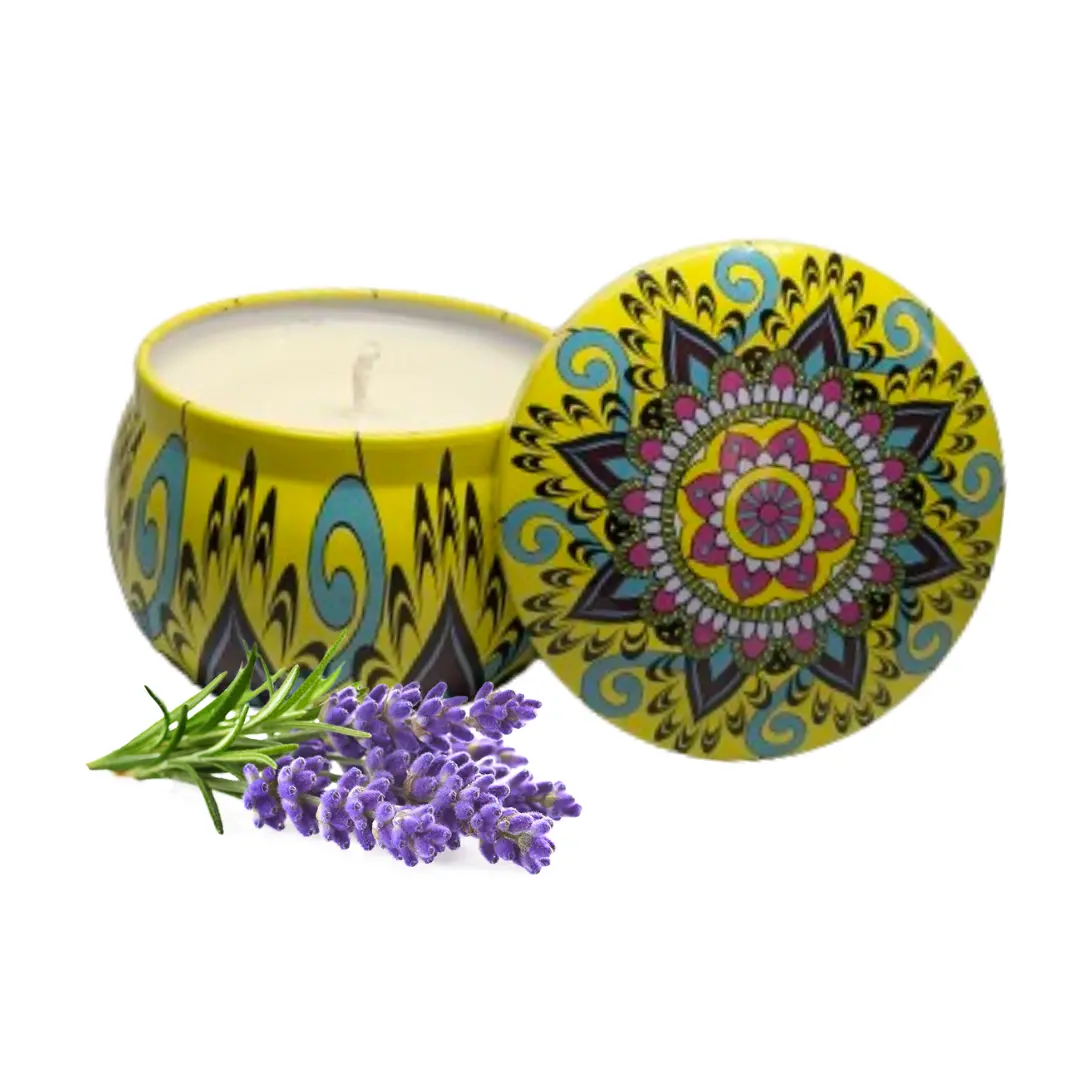 Premium Asthetic Lavender Soya wax Scented Candle - 120 ml