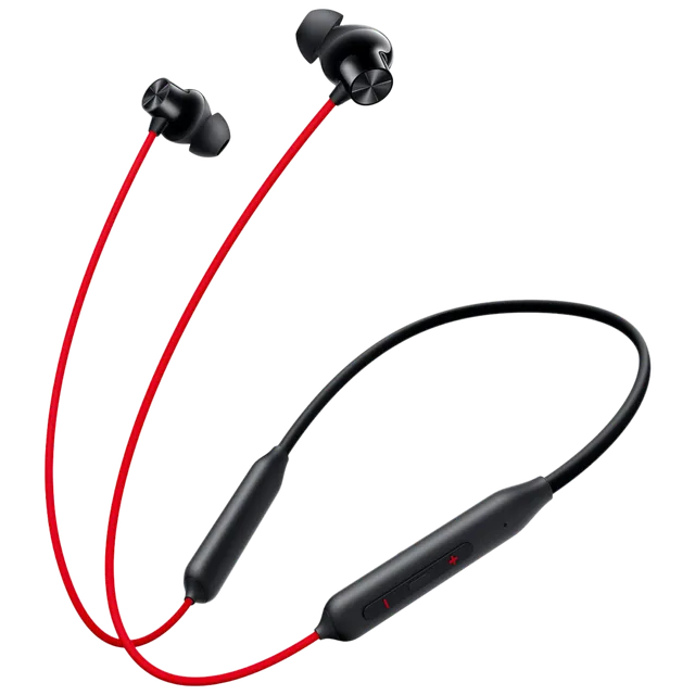 One Plus Bullets Z2 Neckband with AI Noise Cancellation (IP55 Water Resistant, Upto 30 Hours Playback, Acoustic Red)