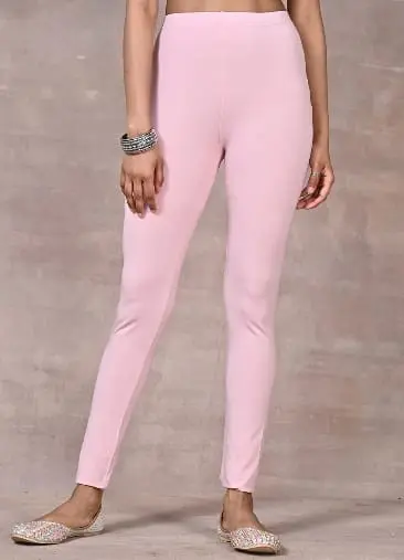 JEGGING FOR WOMEN PLAIN PINK