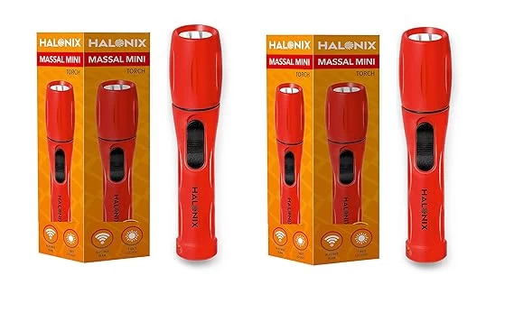 Halonix 1W Massal Pro Strong ABS Body Flashlight Torch