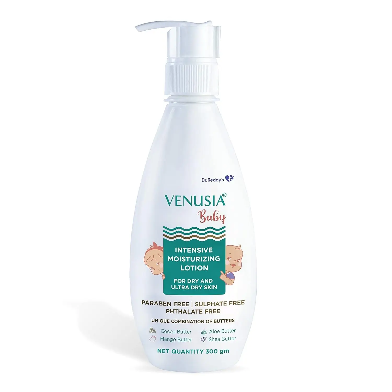 VENUSIA Dr Reddy's Venusia Baby Intensive Moisturizing Lotion for Dry and Ultra Dry Skin Contains Cocoa, Aloe, Mango & Shea Butters, 300g