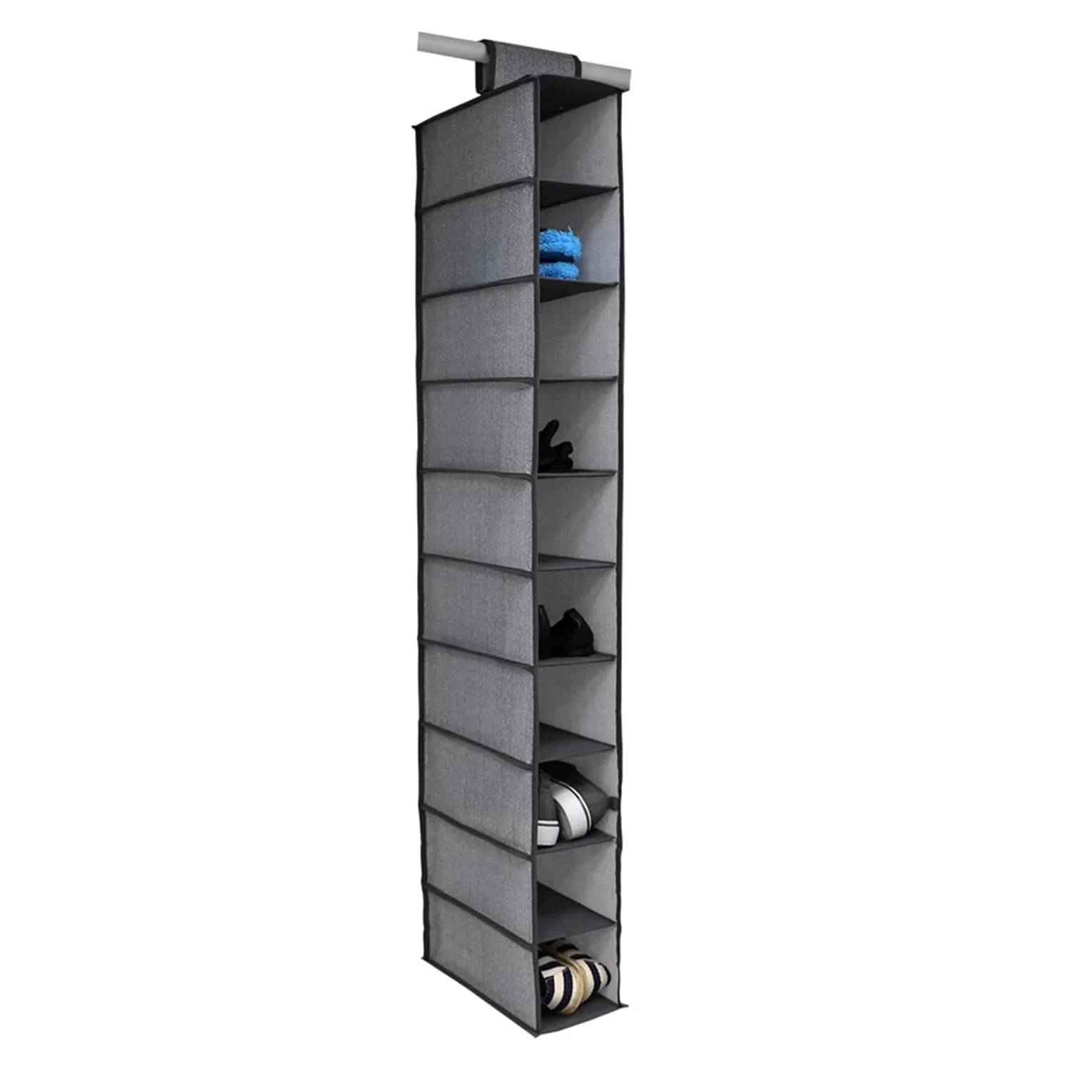 Multipurpose Wardrobe Organizer:10-tier Folding Cloth Storage Rack