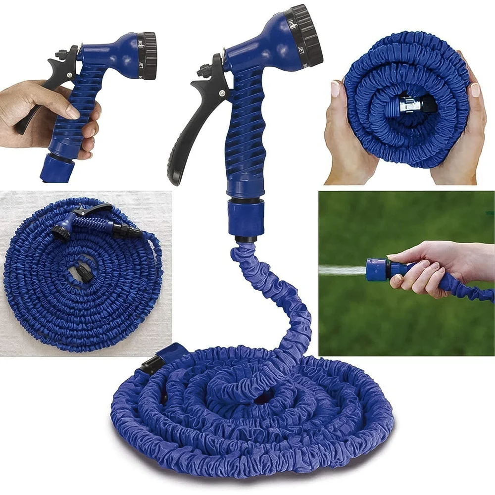 Expandable Garden Hose with Spray Gun: 4 Meter, Lightweight & Compact