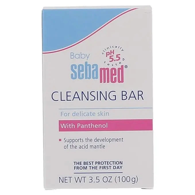 Sebamed Baby Cleansing Bar - 100 gm | pH 5.5 | Newborn bathing | Soap Free | Tear Free