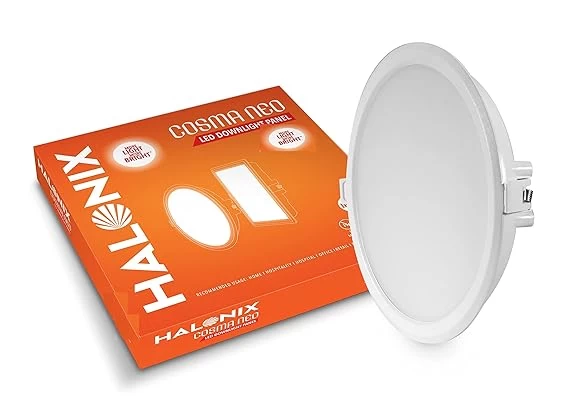 Halonix 3 in 1 Color 15W Cosma Recess Led Panel Downlighter | Three Color- Cool White, Pearl White, Yellow | Switch Off-Switch on | LED Ceiling Light for Home and Hall | Cut Out- 5.7 inch|