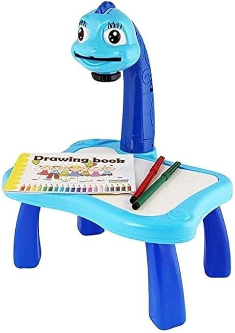 Frozen Theme 3 in 1 Kids Painting Drawing Activity Kit Table Projector Table 24 Key, Blue for Your Kids.