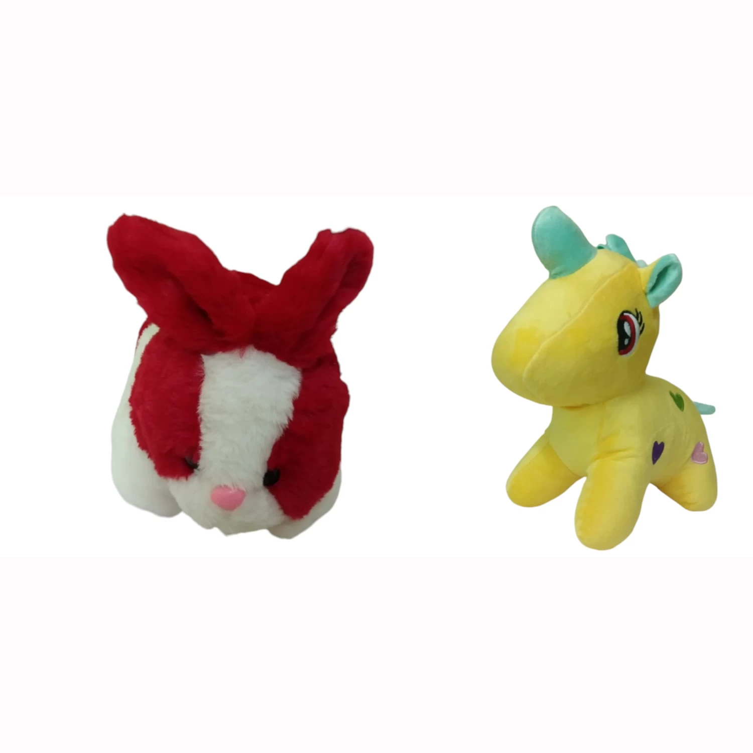 Magical Farm Friends Plush Set – Unicorn & Rabbit Stuffed Toys for Kids