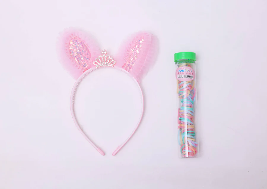 ilearnngrow Princess Hair Accessories Set - Pastel Pink