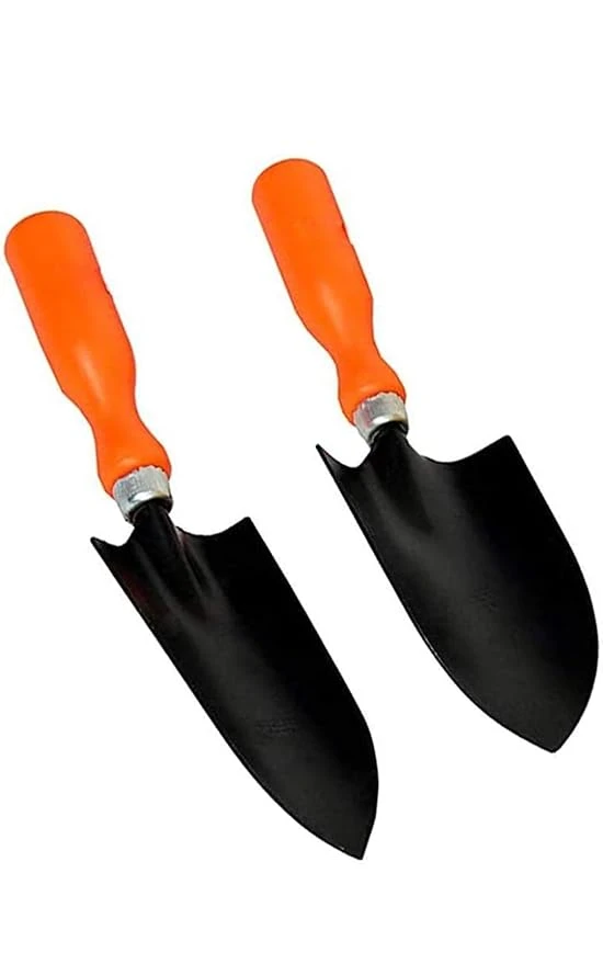 Metal Black and Orange Color Trowel for Home Gardening Tool (Metal Trowel Tool) Pack of 2