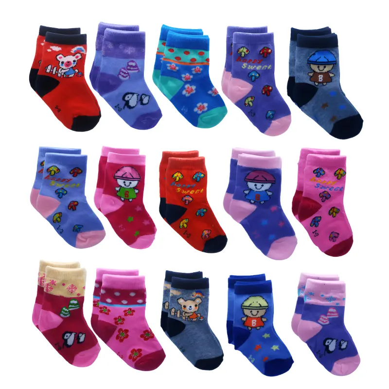 Baby Boy’s & Baby Girl’s Soft Cotton Socks Multicolor 1-3 years (Pack of 5) (Assorted)