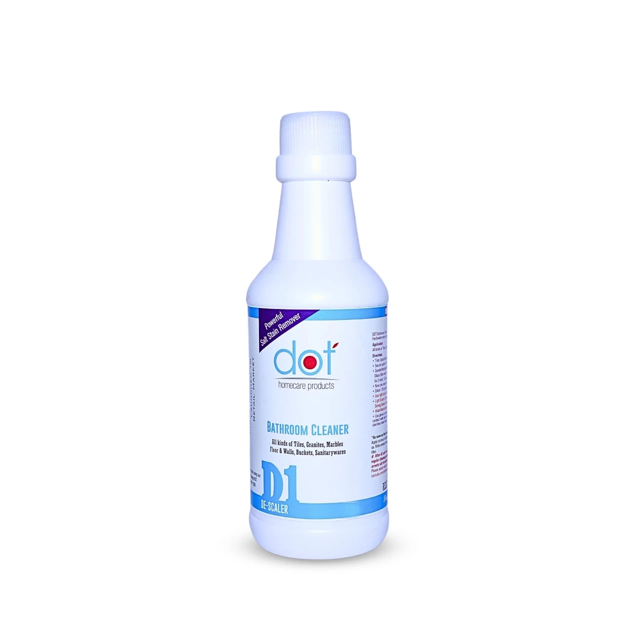 DOT Homecare Products Bathroom Tiles Cleaner Descaler, 400ml, Remove heavy salt stains, hard water marks, lime scale, calcium, soap scum, mold, rust and fungus on Walls, Floors