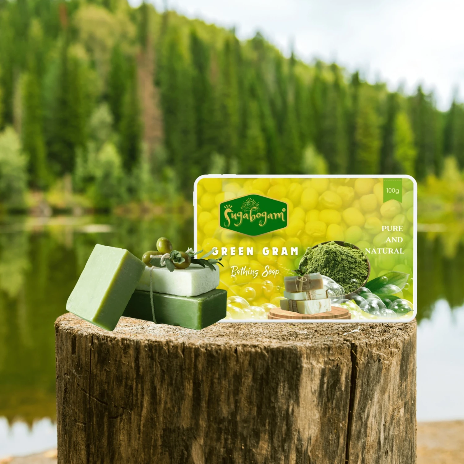 Green Gram Soap - 100g - Pack of 4