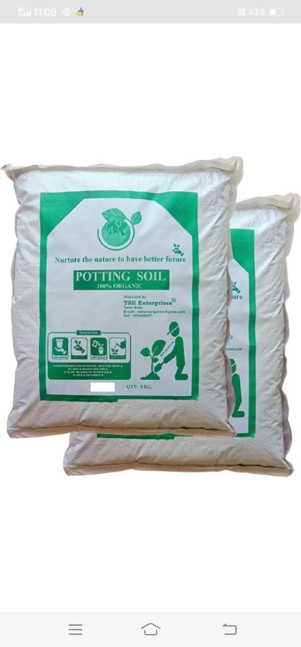 TSK 100% organic Pot soil - 10 kg | Improves Soil Health & Plant Growth