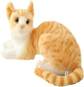 Cat soft Toy for Kids of all ages Sleeping Cat - 40cm - 40 cm  (Orange)