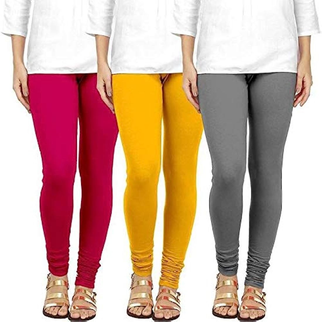 Women Leggings Multi Color Combo Pack 3 | REGULER Cotton Leggings