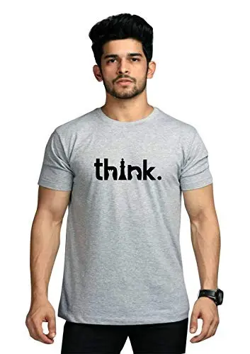 Philodox by attire Chess Think 100% Organic Cotton T Shirt for Men- Bio Washed 180 GSM Round Neck