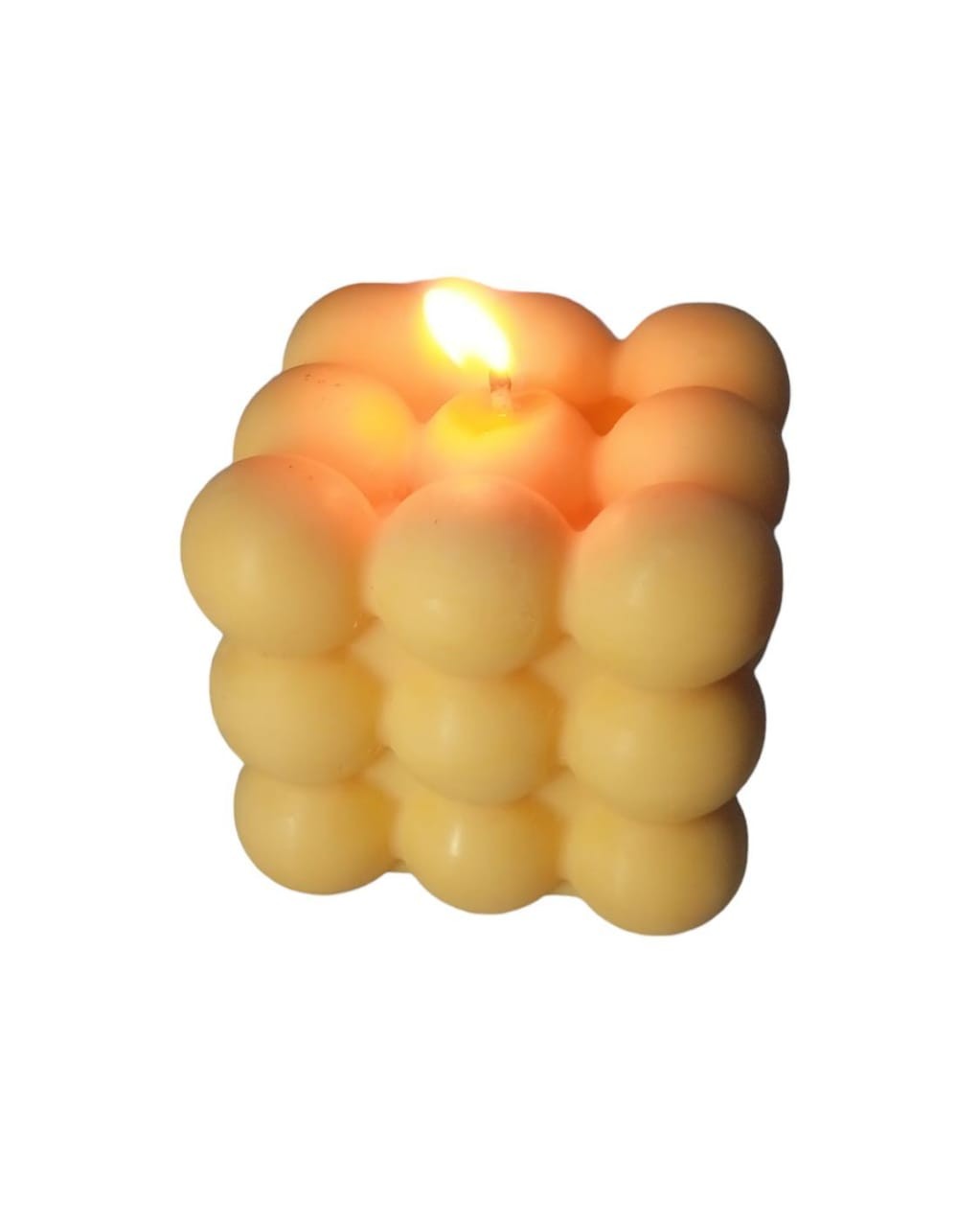 BUBBLE CANDLE | Sunset Bubble Candle - 140g Warm Embrace | ORANGE COLOUR