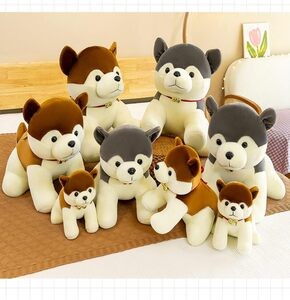 Husky Dog for Kids - Pack of 1 - 30CM - Random color will be send