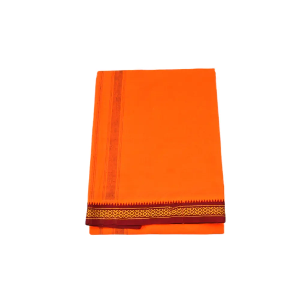 Men’s  kaavi temple  Cotton Dhoti - Cotton Lungies for Men ethnic wear traditional look dhoti